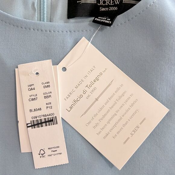 J. Crew executive dress in Italian stretch merino wool blend 12 Petite - Picture 7 of 9